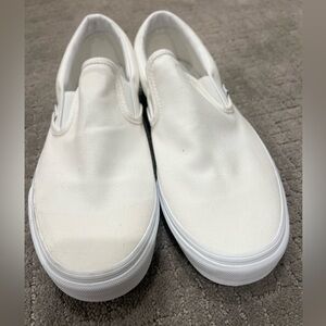 VANS mens white slip on size 12- never worn